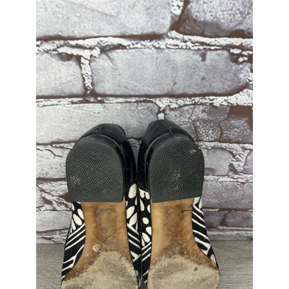 Tibi New York White Black Canvas Leather Ballet Flats Women’s Sz 7B US/37.5EU - Picture 8 of 16